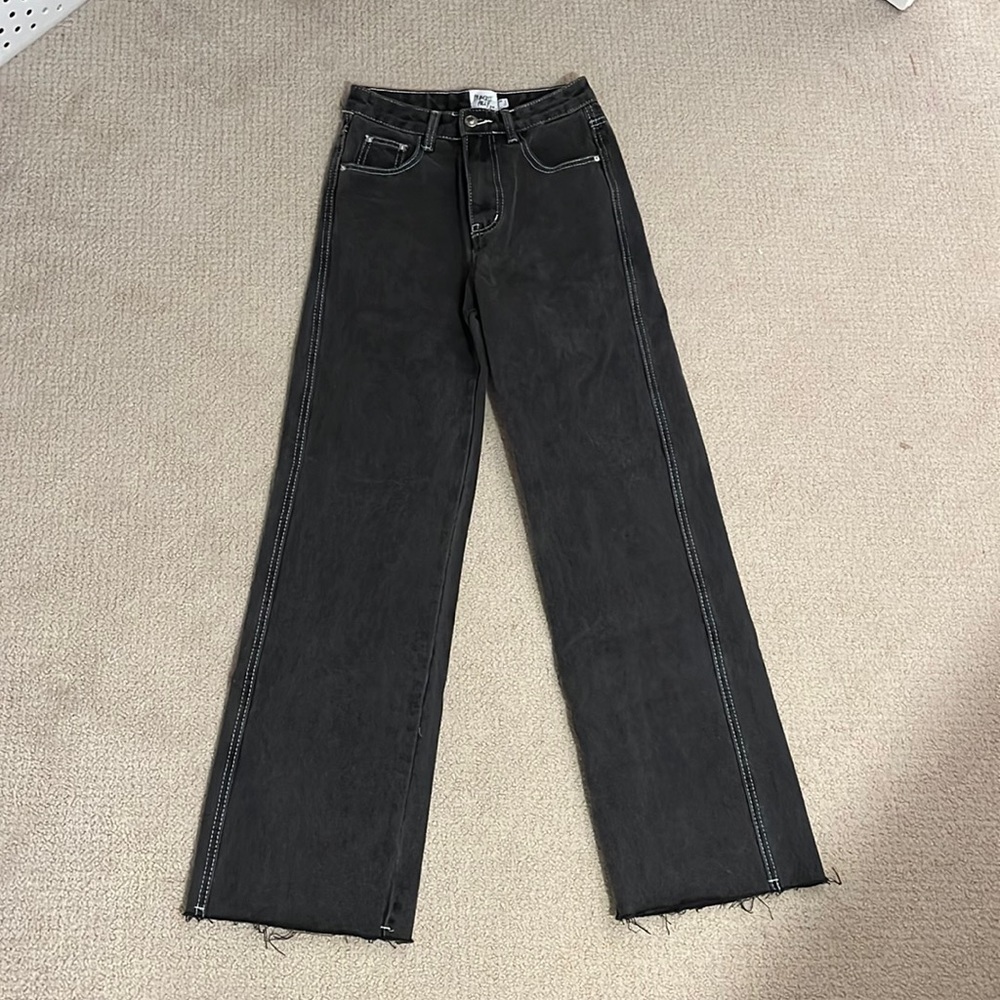 brand new! princess polly black straight leg jeans